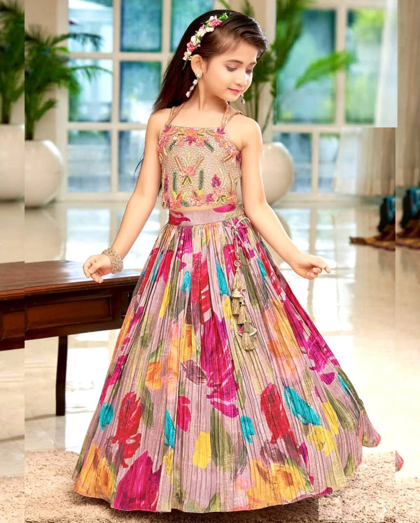 Designer Multicolor Printed Ready To Wear Lehenga Choli