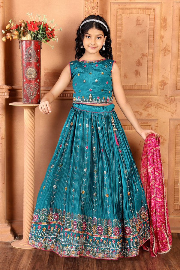 Gorgeous Teal Green Color Designer Lehenga Choli