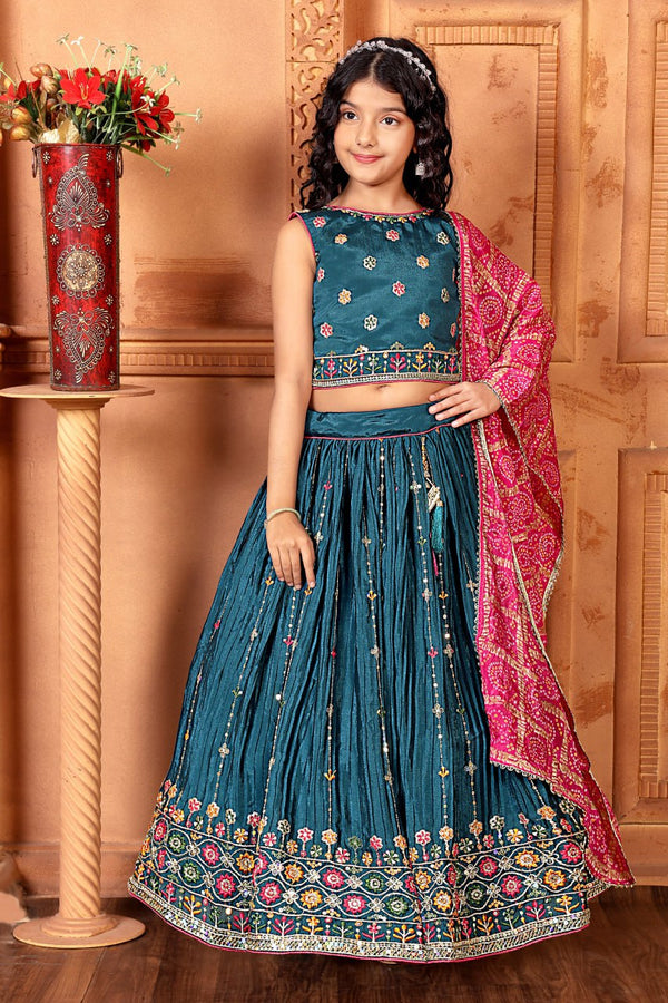 Gorgeous Blue Color Embroidered Designer Lehenga Choli