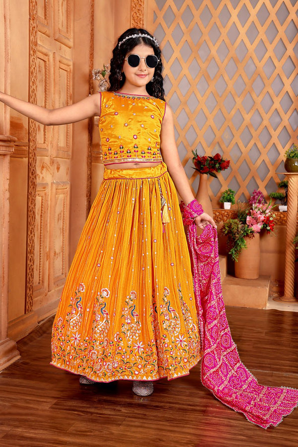 Trending Yellow Color Embroidered Designer Lehenga Choli