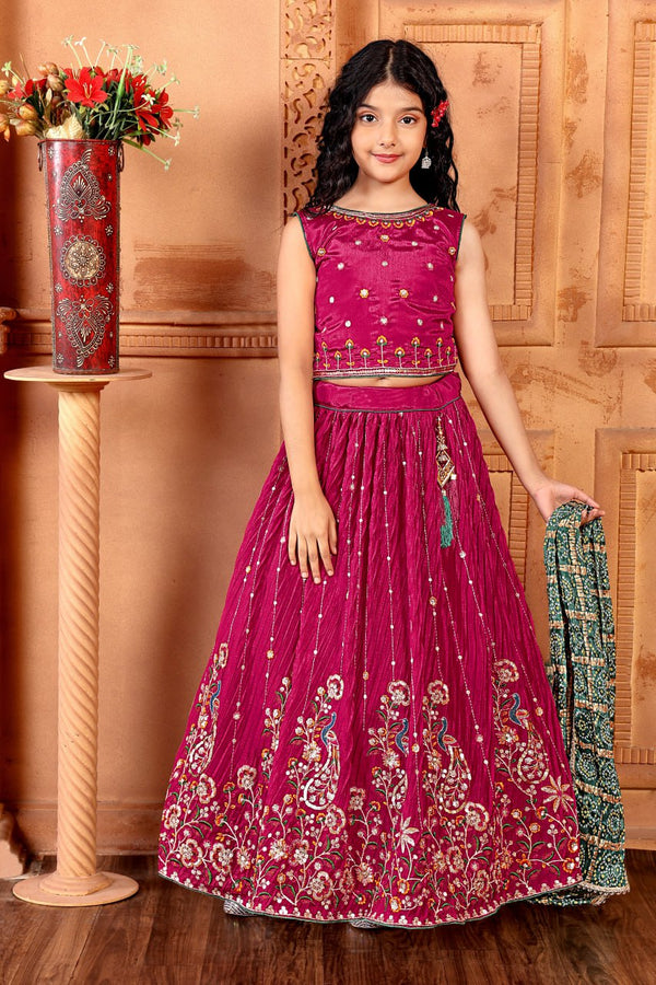 Trending Maroon Color Embroidered Designer Lehenga Choli