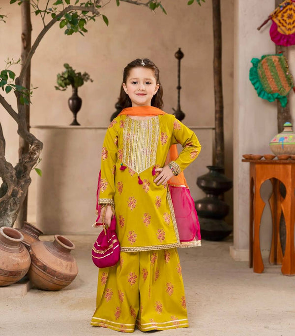 Designer Yellow Color Printed Ready To Wear Shara Suit